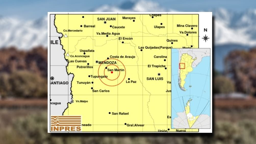 Mendoza registró un sismo de 5,2 grados