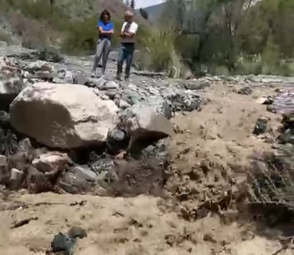 Tormentas: rescataron una familia en Luján.