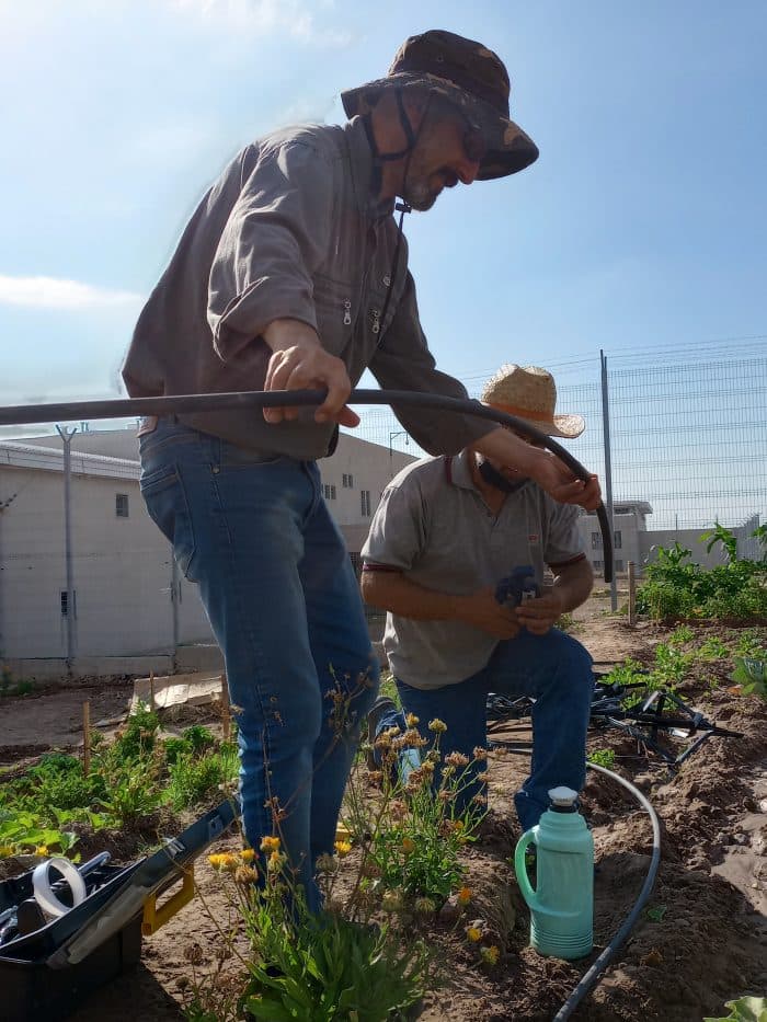 Internos de la Unidad 11 se capacitan para instalar una huerta en el penal de Cacheuta