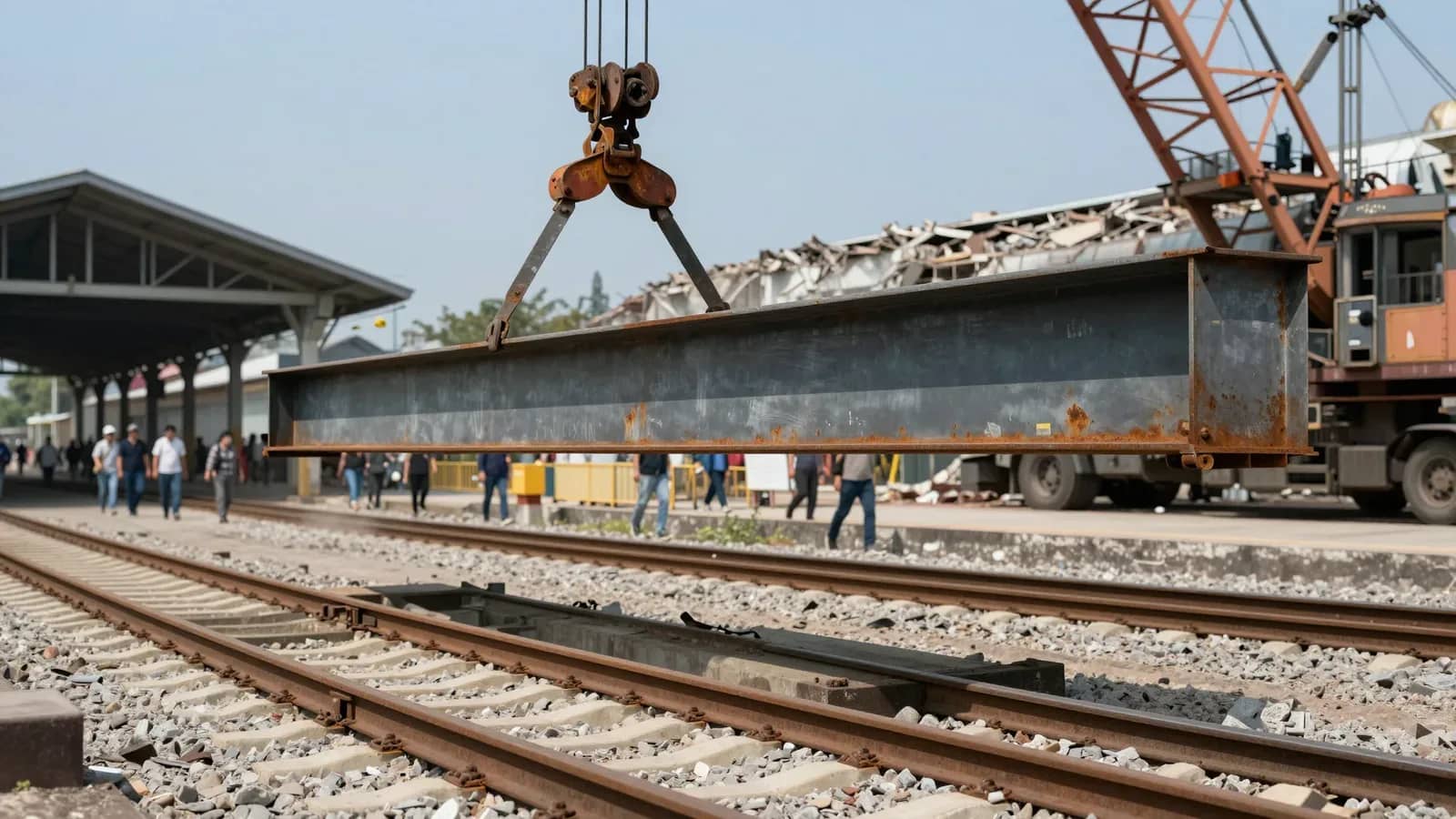 Tren en construcción