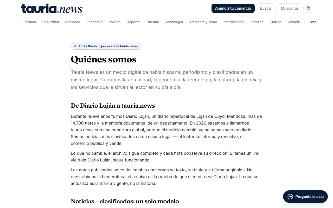 Quiénes somos: la historia del medio y cómo trabajamos con asistentes automáticos.